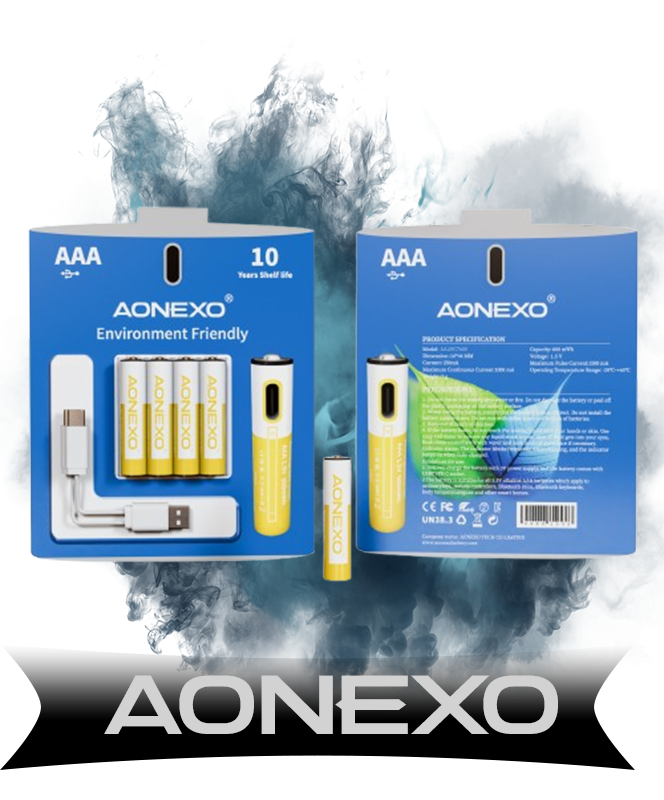 Aonexo AAA - 400mAh Rechargeable...